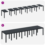 Mesa de Jardim HKH 400x100x73 Cm Poly Rattan, Mesa de Jardim HKH 250x100x73 Cm Poly Rattan, Mesa de Jardim HKH 150x100x73 Cm Poly Rattan - Antracite