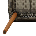 HKH Conjunto de Jantar de Jardim de 7 Peças Cinza Rattan Sintético - Cinzento