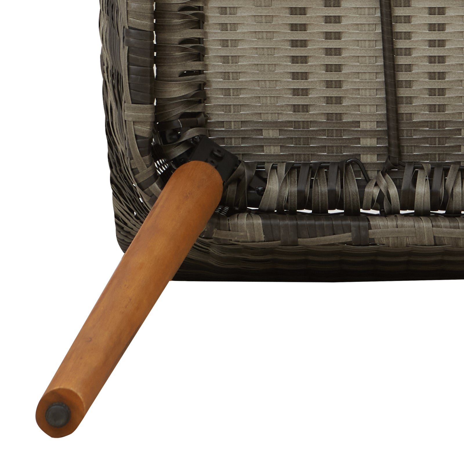 HKH Conjunto de Jantar de Jardim de 7 Peças Cinza Rattan Sintético - Cinzento