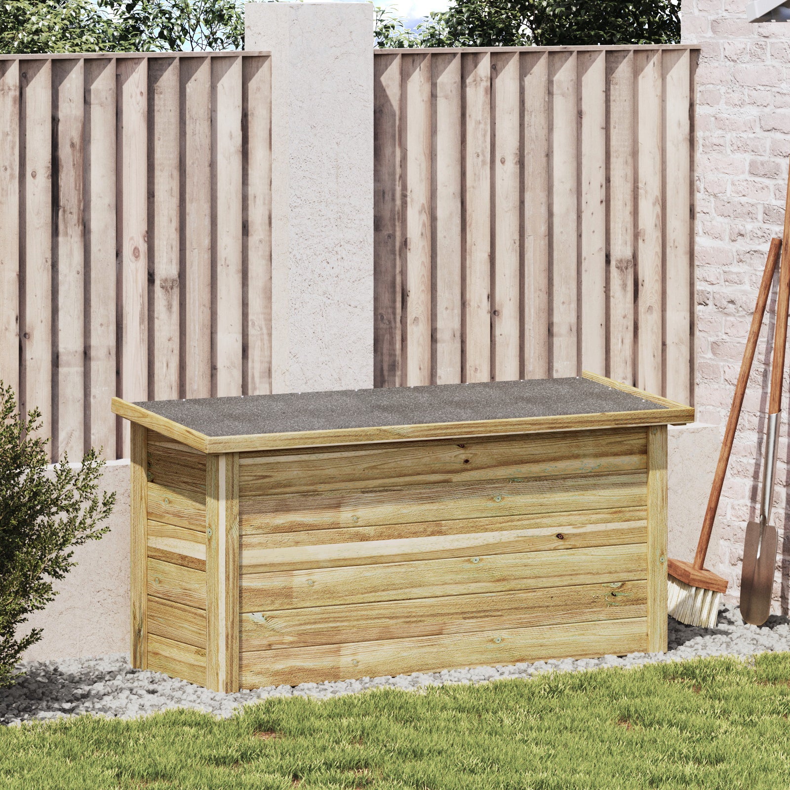 HKH Caja De Almacenamiento Madera Tratada - Marrón