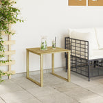 HKH Mesa de Cama Sol 50.5x50.5x46 Cm Madeira de Pinho Impregnada - Bronzeado