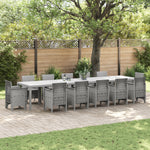 HKH Mesa de Jardim Cinza-clara 400x100x73 Cm Poliéster de Vime, HKH Mesa de Jardim Cinza-clara 250x100x73 Cm Poliéster de Vime, HKH Mesa de Jardim Cinza-clara 150x100x73 Cm Poliéster de Vime - Cinzento-claro