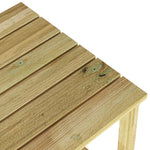 HKH Mesa de Cama Sol 50.5x50.5x46 Cm Madeira de Pinho Impregnada - Bronzeado