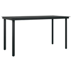 HKH Conjunto de Jantar para Jardim de 5 Peças Rattan Sintético - Preto