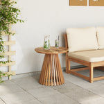 HKH Mesa Lateral de Jardim Ã˜50x49,5 Cm de Madeira Sólida de Teca - Castanho