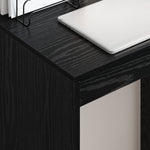 HKH Escritorio de Escritura Roble de Madera de Ingeniería - Negro