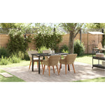 HKH Conjunto de Jantar para Jardim de 5 Peças em Rattan Poly - Bege