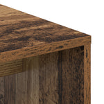 Escritorio de madera maciza HKH, color madera, acabado envejecido medio