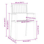 HKH Conjunto de Jantar de Jardim de 7 Peças em Madeira de Acácia com Mesa de Jantar 180x90x75 Cm + 2 Cadeiras Empilháveis + 4 Cadeiras Empilháveis - Castanho