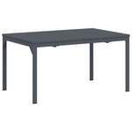 Conjunto de Mobiliário de Corredor HKH 9 Peças Aço Antracite, Mesa de Jardim Extensível HKH Antracite (140-210)x90x73 Cm Aço, Cadeiras de Jardim 4 Pcs Empilháveis Antracite Aço - Cinzento