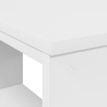 HKH Mesa de Canto Branca Branca Mdf Médio Armazenamento