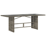 HKH Conjunto de Jantar 7 Peças Cinza Rattan Poly - Cinzento