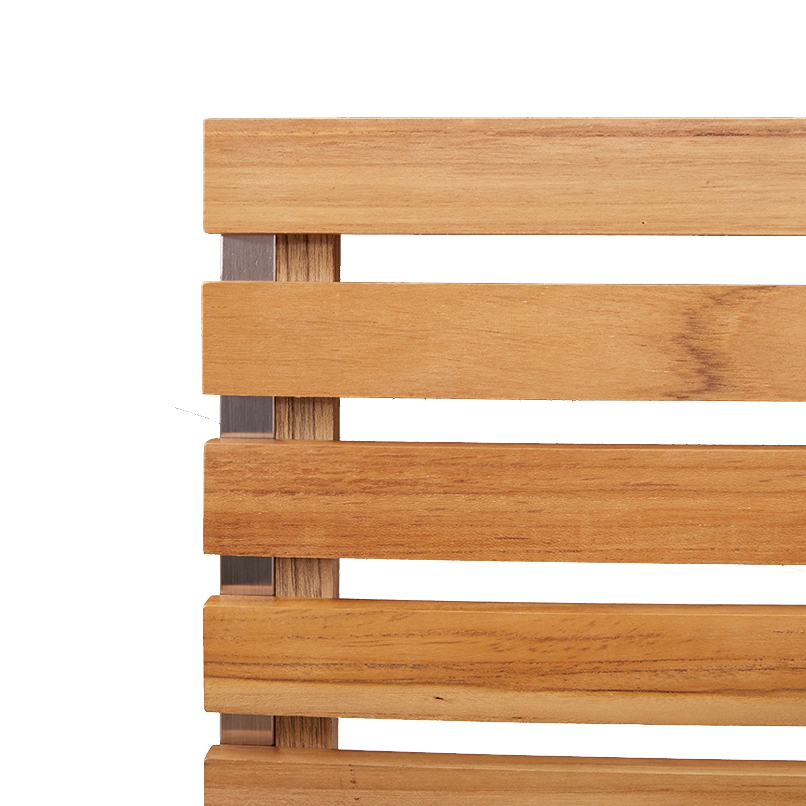 HKH Juego de Comedor de Jardín de 7 Piezas de Madera Maciza de Teca con Mesa de Comedor Exterior de 180x90x75 Cm + 2 Sillas Apilables + 4 Sillas Apilables - Marrón
