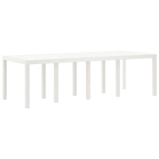 HKH Conjunto de Jantar de Jardim com 9 Peças e Almofadas em Rattan Sintético Cinza Claro - Branco