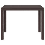 HKH Mesa de Jardim Castanha 100x100x73 Cm de Rattan Sintético - Castanho