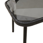 Mesa de Café HKH Preta Vime Sintético - Preto