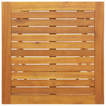 HKH Mesa de Jardim Dobrável Quadrada Madeira Sólida Acácia - Castanho