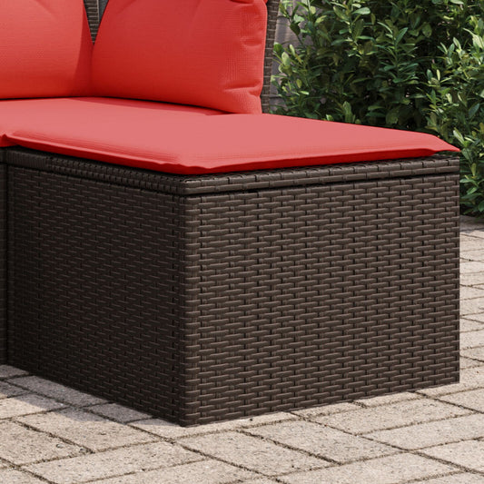 HKH Banco de Jardim com Almofadão 55x55x37 Cm Vime Pe Castanho - Marrom