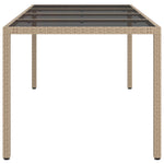 HKH Mesa de Jantar de Jardim Bege Rattan Sintético - Preto