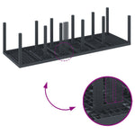 Conjunto de Jantar HKH de 13 Peças com Almofadas Vime Polimérico, Mesa de Jardim HKH 150x100x73 Cm Vime Polimérico, Cadeiras de Jardim HKH com Almofadas 4 Pcs Vime Polimérico - Antracite