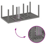 HKH Conjunto de Jantar de Jardim 7 Peças com Almofadas Cinza Claro Rattan Poliéster - Cinzento