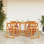 Mesa de Jardim Dobrável Butterfly 110x60x72 Cm em Madeira Sólida de Acácia Oval - Castanho