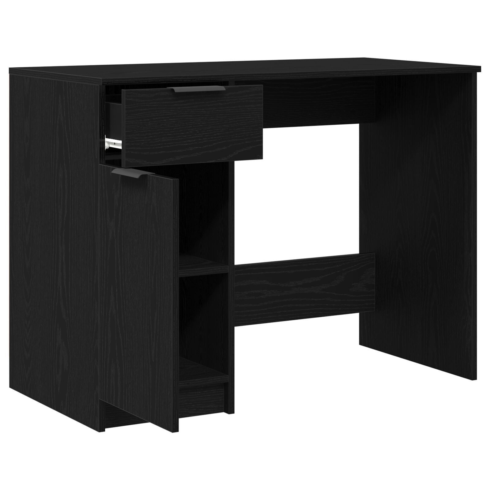 HKH Escritorio Roble - - Hecho de madera de ingeniería - Negro