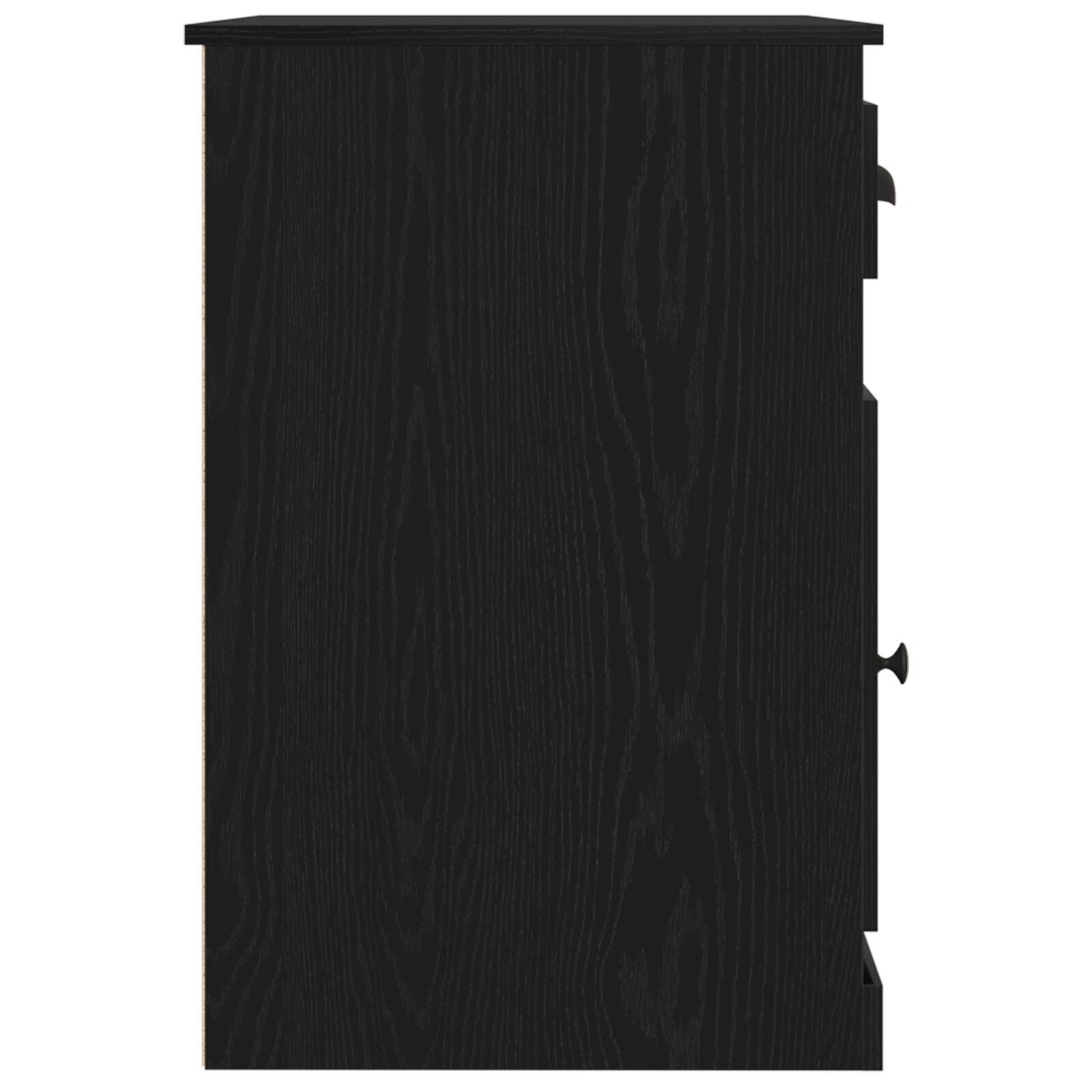 HKH Escritorio con almacenaje Roble Negro Madera de Ingeniería