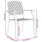 Conjunto de Mobiliário de Corredor HKH 9 Peças Aço Antracite, Mesa de Jardim Extensível HKH Antracite (140-210)x90x73 Cm Aço, Cadeiras de Jardim 4 Pcs Empilháveis Antracite Aço - Cinzento
