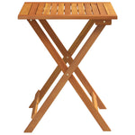 HKH Mesa de Jardim Dobrável Quadrada Madeira Sólida Acácia - Castanho