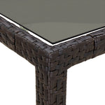 HKH Mesa de Jantar de Jardim Vime de Pe - Castanho