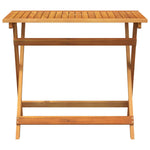 HKH Mesa de Jardim Dobrável Retangular 100x55x75 Cm Madeira Sólida de Acácia - Castanho