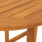 HKH Mesa de Jardim Dobrável Meia-retangular 78x46x75 Cm Madeira Sólida de Acácia - Castanho