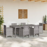 Mesa de Jardim HKH 200x100x73 Cm Polirattan - Cinzento-claro