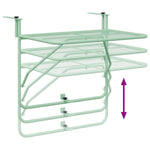 HKH Mesa Suspensa Dobrável para Varanda - Verde Menta, , Aço