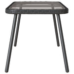 Mesa de Café HKH Preta Vime Sintético - Preto