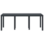 Mesa de Jardim HKH 200x100x73 Cm em Rattan Sintético - Antracite