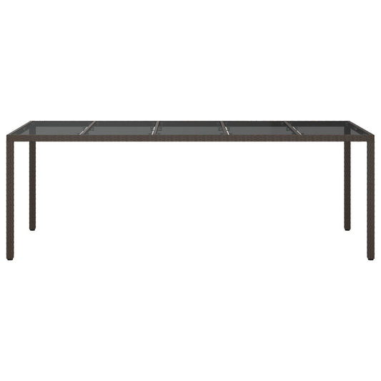 HKH Mesa de Jantar de Jardim Rattan Poliéster - Castanho
