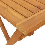 HKH Mesa de Jardim Dobrável Retangular 100x55x75 Cm Madeira Sólida de Acácia - Castanho