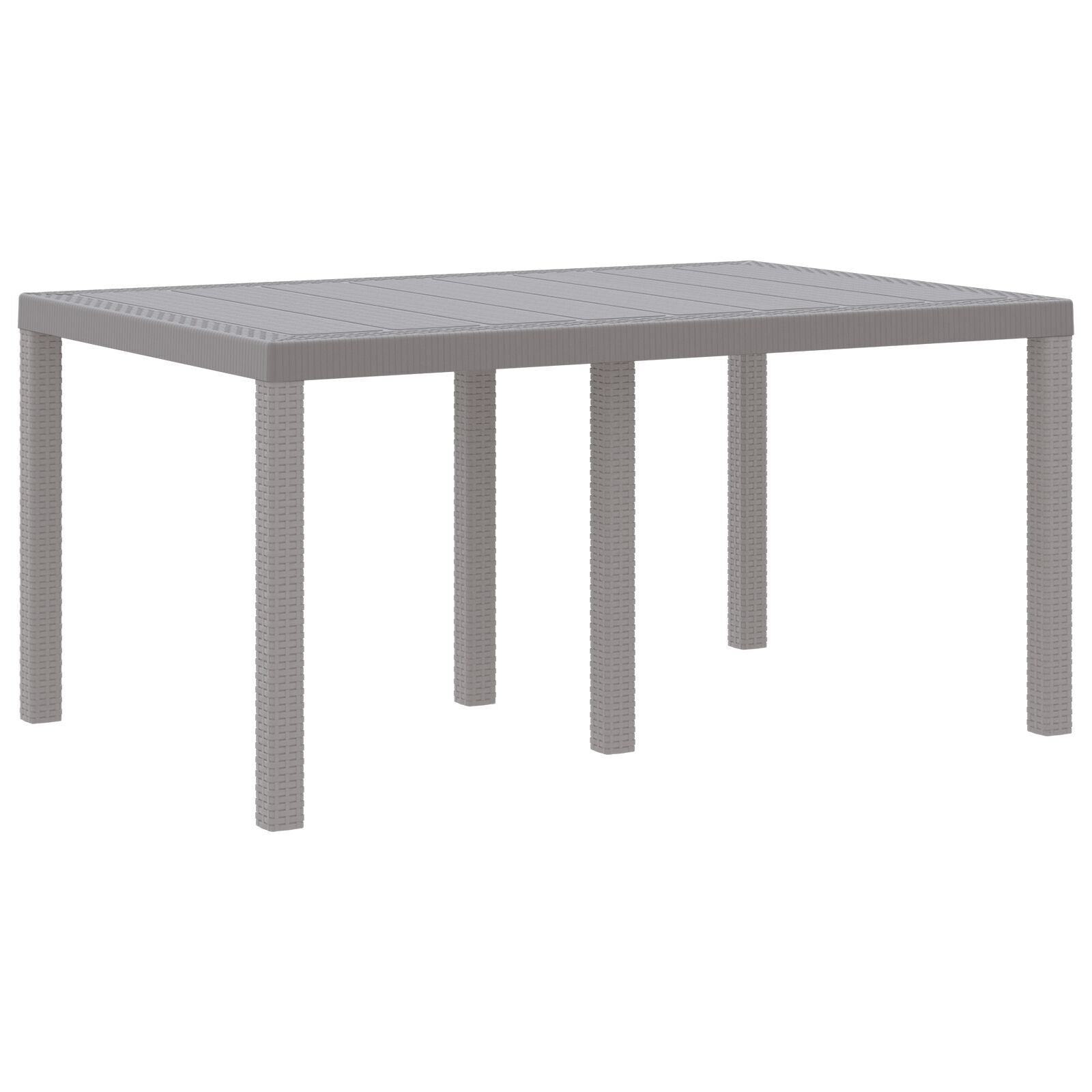 HKH Conjunto de Jantar de Jardim de 5 Peças com Almofadas Cinza Claro Rattan Sintético - Cinzento