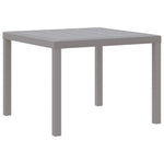 HKH Mesa de Jardim Cinza-claro 100x100x73 Cm em Rattan Sintético - Cinzento-claro