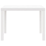 HKH Mesa de Jardim Branca 100x100x73 Cm de Rattan Sintético - Branco