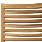 Conjunto de Jantar para Jardim HKH com 5 Peças Dobrável de Madeira Maciça de Teca, Cadeiras de Jardim HKH 2 Pcs de Madeira Maciça de Teca - Castanho