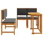 HKH 7 Pcs Conj. Sofás Jardim com Almofadões Vime Pe Cinzento-claro - Cinzeto