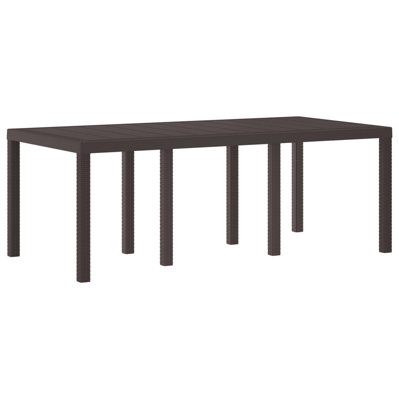 Mesa de Jardim HKH Marrom 200x100x73 Cm em Rattan Sintético - Castanho