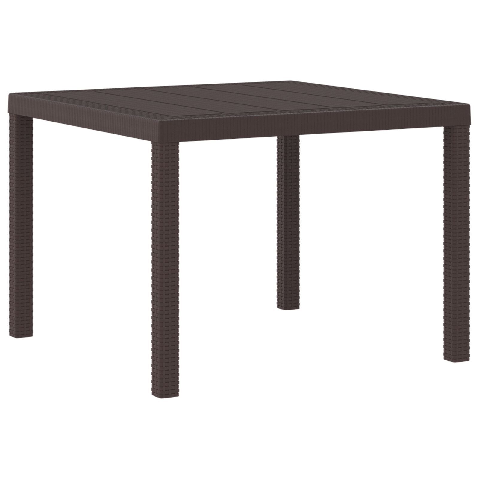 HKH Conjunto de Jantar para Jardim de 3 Peças com Almofadas em Rattan Sintético - Castanho