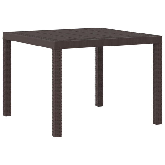 HKH Conjunto de Jantar para Jardim de 3 Peças com Almofadas em Rattan Sintético - Castanho