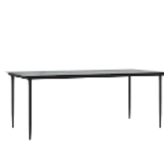 Mesa Exterior HKH Negra Metal Grande Robusta Mesa Exterior - Negro