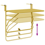 HKH Mesa Suspensa Dobrável - Dourada, , Aço - Dourado