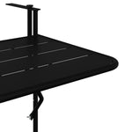 Mesa de Varanda Dobrável HKH Preta Aço - Preto